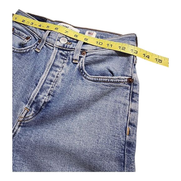 Re/Done Women Jean Originals 5 Pockets Button Fly High Rise Light Wash Sz 25 USA - Picture 3 of 7
